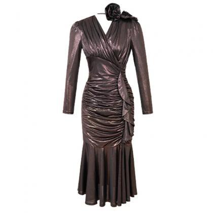dark cream dress Marlen Striped Knit Maxi Size:24 W Glinda Bubble Dress The Catch Fishnet Maxi