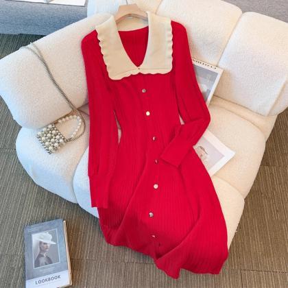 Low Collar Cosy Dress main image 0