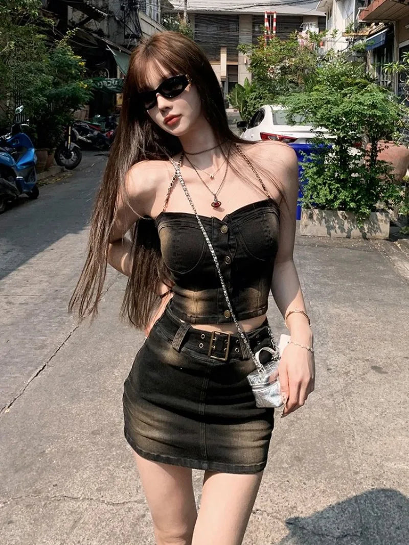 knee length dresses for ladies Lace Bustier Mini Dress main image 1