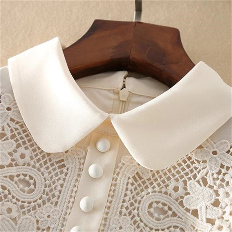 Festive Pleated Shirt Dress - Ivory