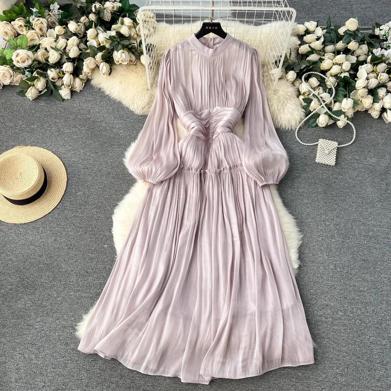 two piece prom dresses long A-line Two Piece Prom Dresses,Burgundy Satin Halter Long Formal  Dresses,apd1810 main image 1