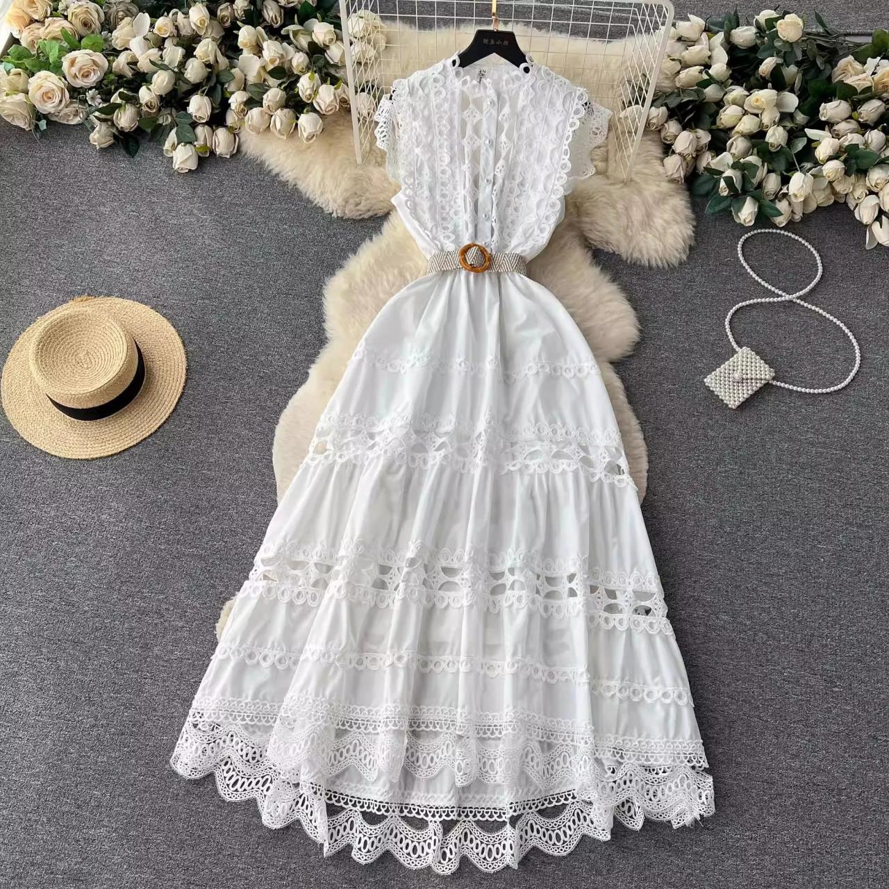 black polka dot dress with lace Black Lace Polka Dot Sleeve Dress L