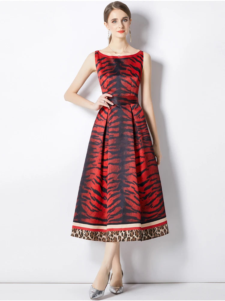 Red tiger dress outlet