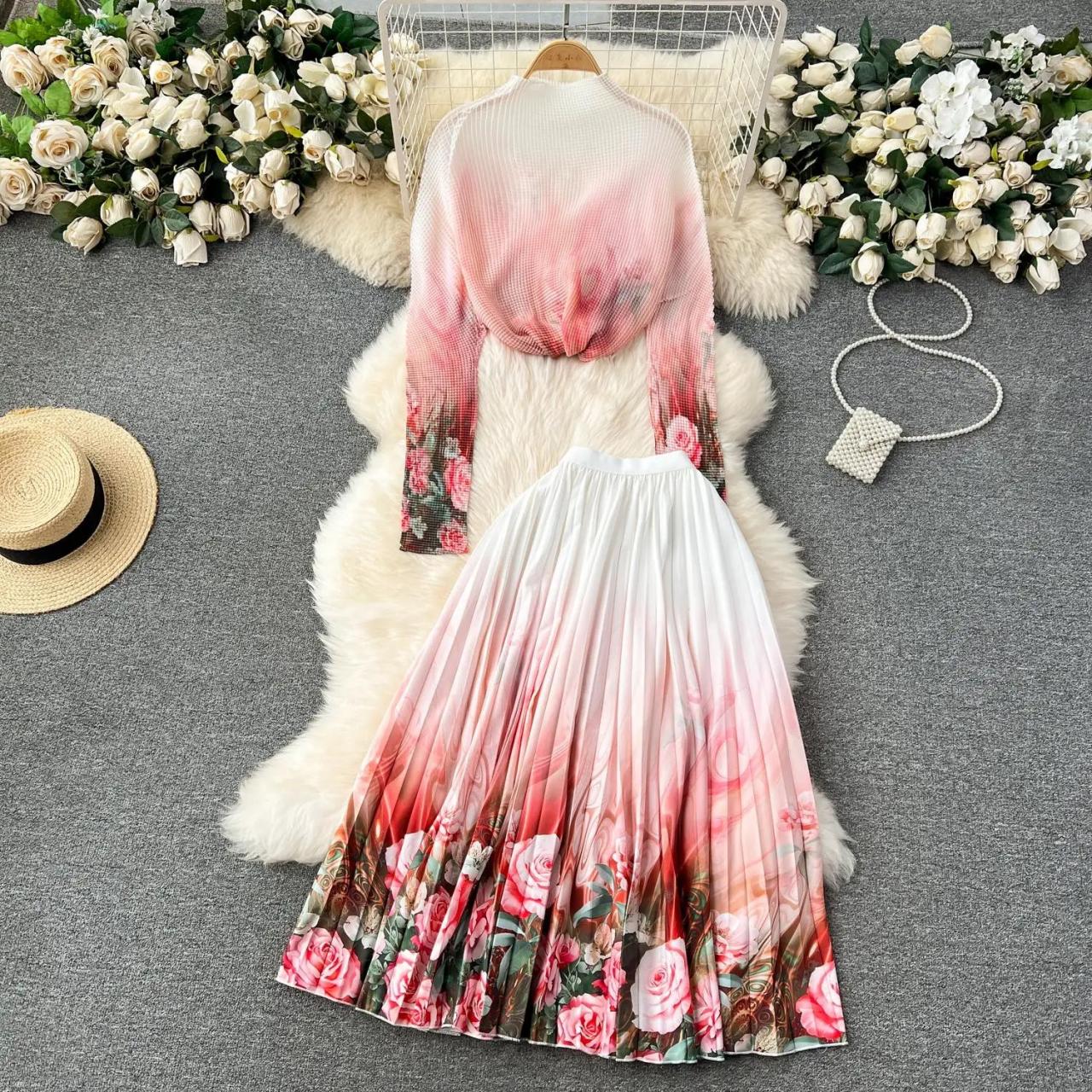 chinese dress ladies Moss Silk Blouse in Green City Floral Olive main image 1