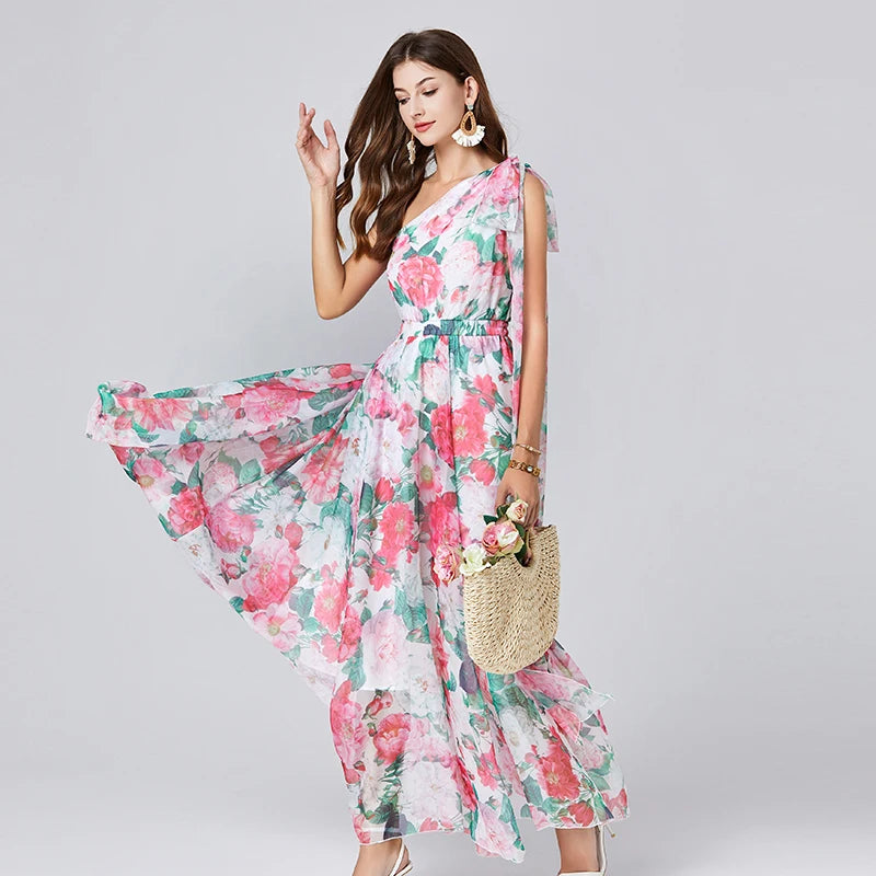 white christmas dresses Ophelia Chiffon Maxi Dress