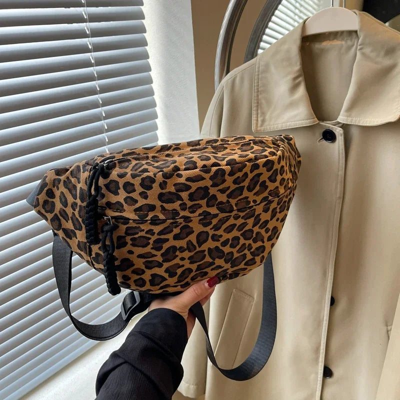 バッグ BAA LEOPARD SPECIFICATIONS WAIST BAG Custine the waist bag - Recycled cotton Leopard Beige sand