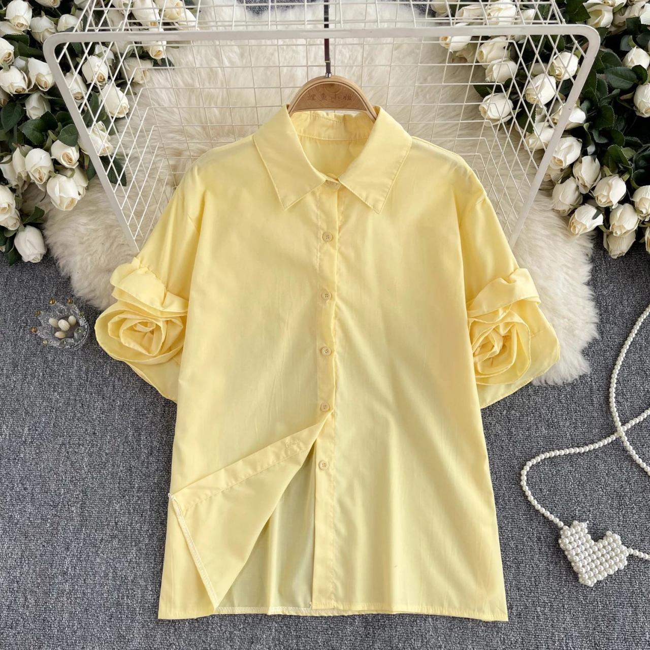 gold dress shirt womens Bomba Short Sleeve Twist-Hem Blouse, Antique Gold main image 1