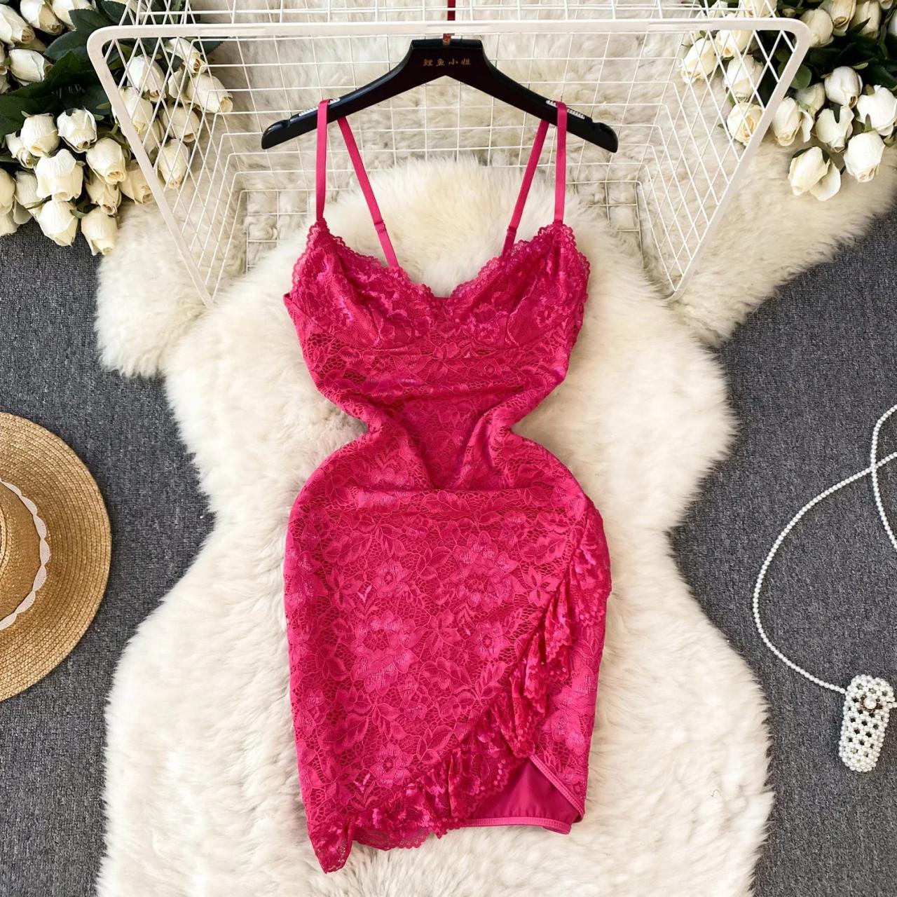 open lace back dress Alexis main image 1