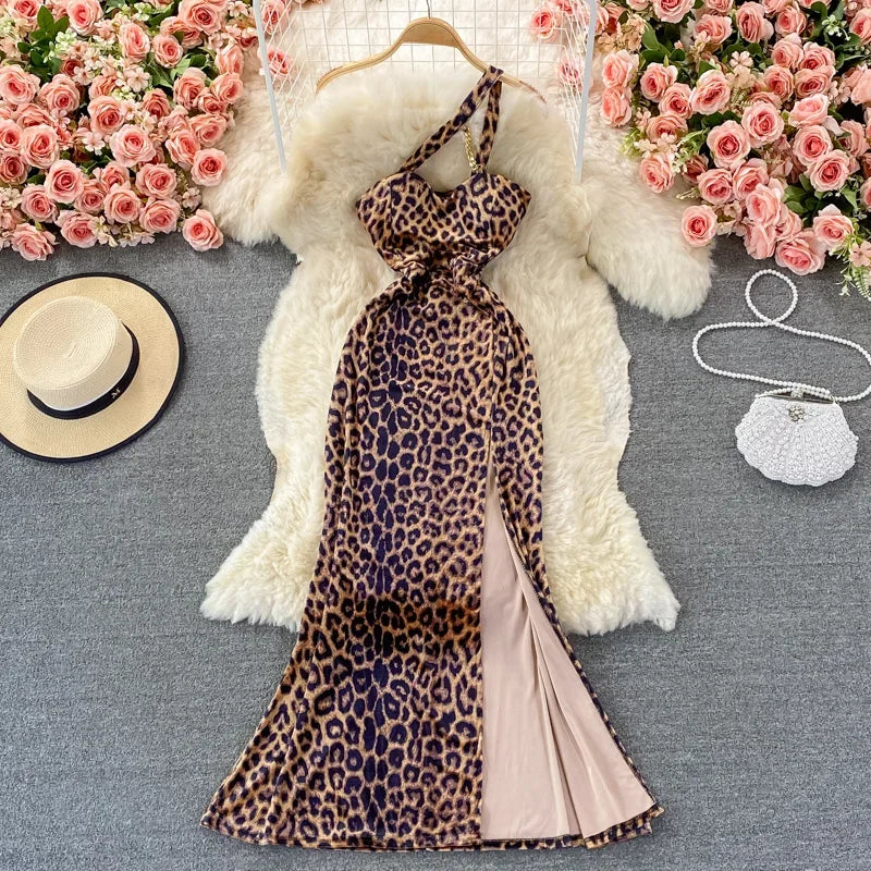 Brushed cheetah maxi dress store