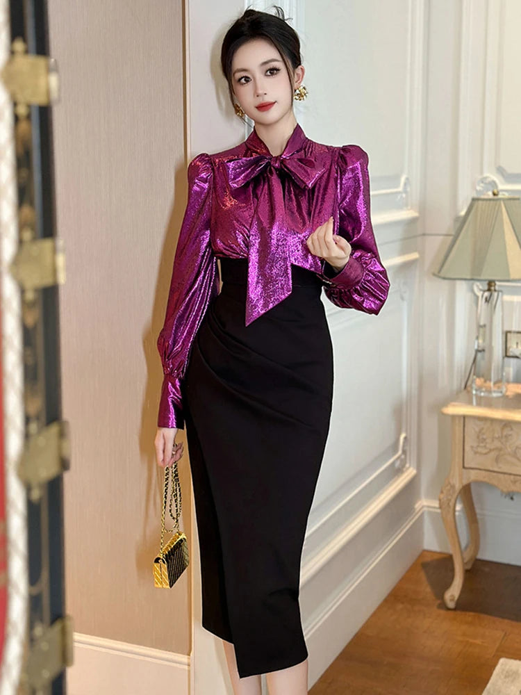 purple dress blouse Beyond Compare Lavender Purple Tiered Blouse  Shop the Mint