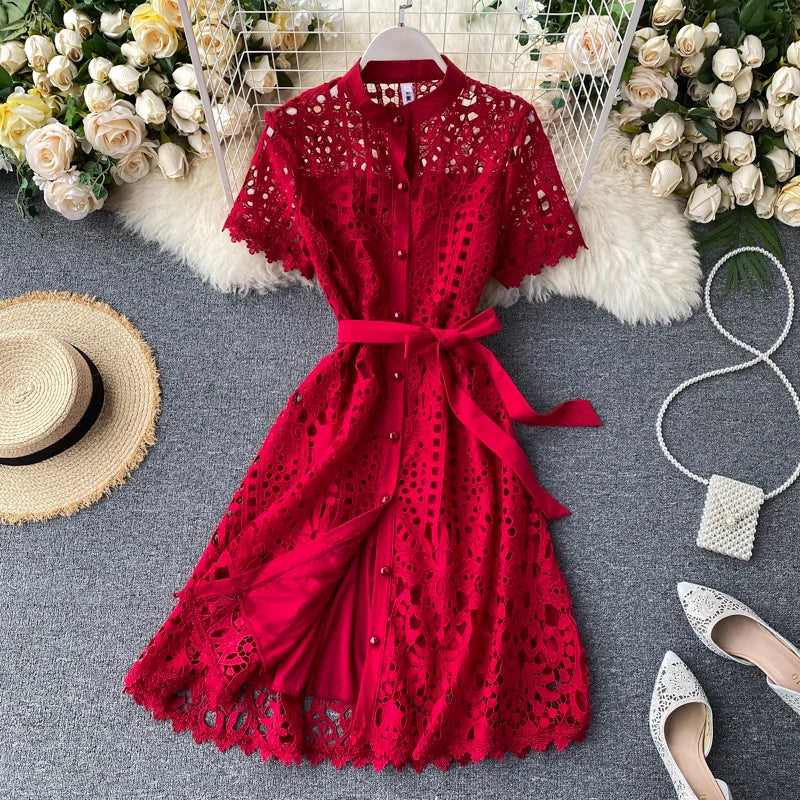 plum lace sheath dress La Femme 28534 Prom Dress - Navy main image 0