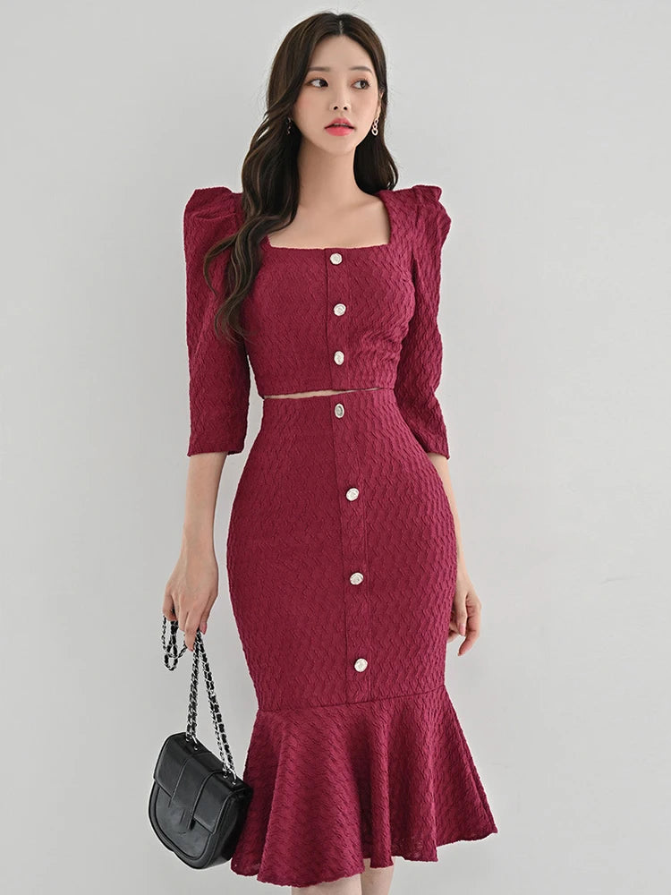 open lace back dress Acelynn Drape Bodycon Work Dress In Wine Red – The Design Closets