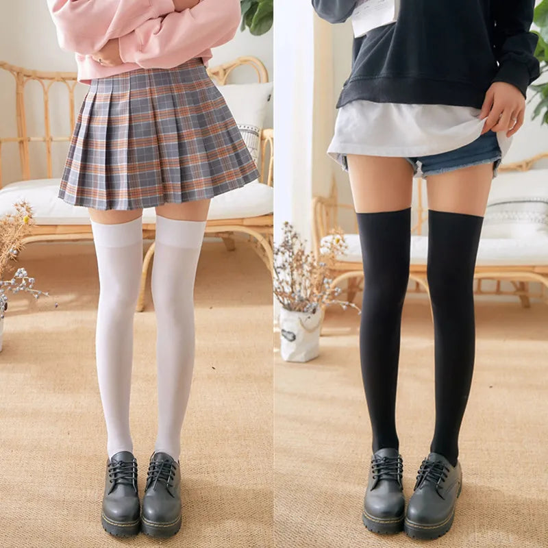 Thigh high socks skirt sale