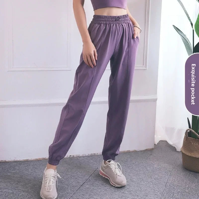 Fashionbeat Casual Purple Jogger Pants with Exquisite Pockets