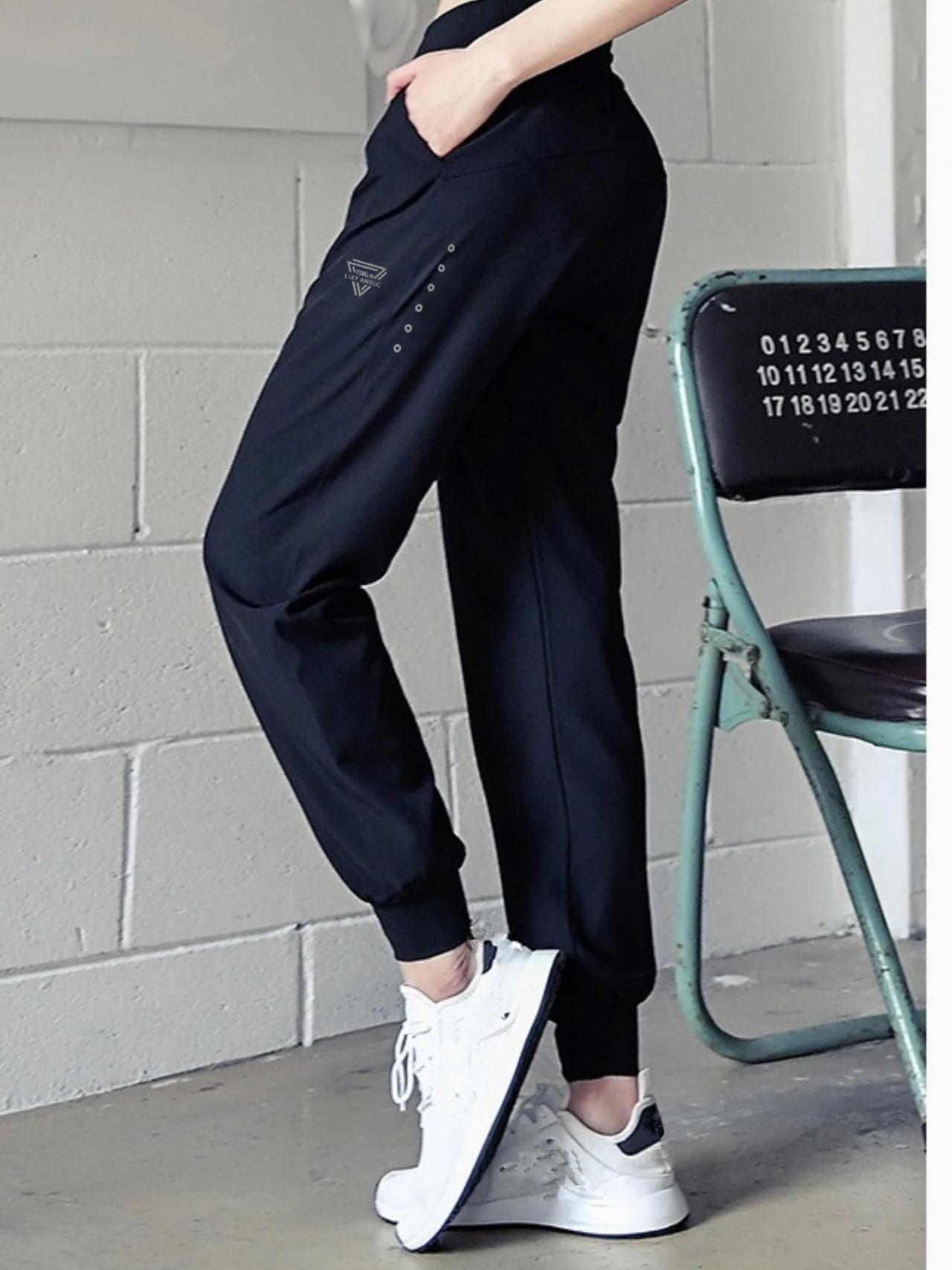 Black joggers with design cheap
