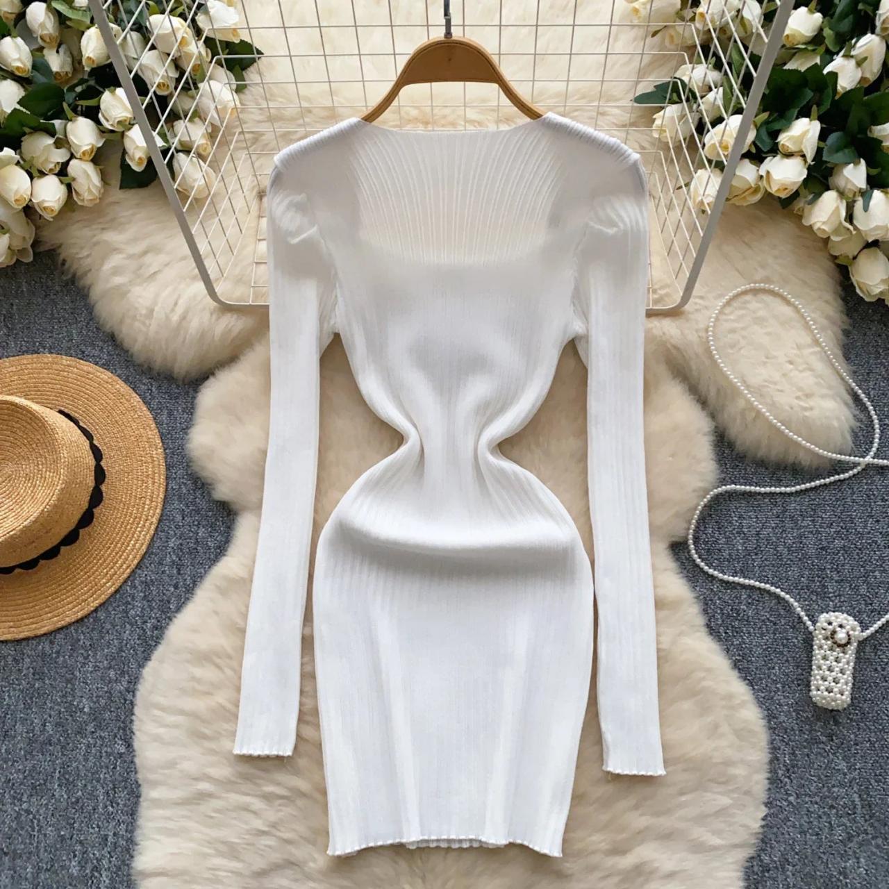 knit lace mock neck dress Front Lace Ruffle Woven Knit Dress main image 0