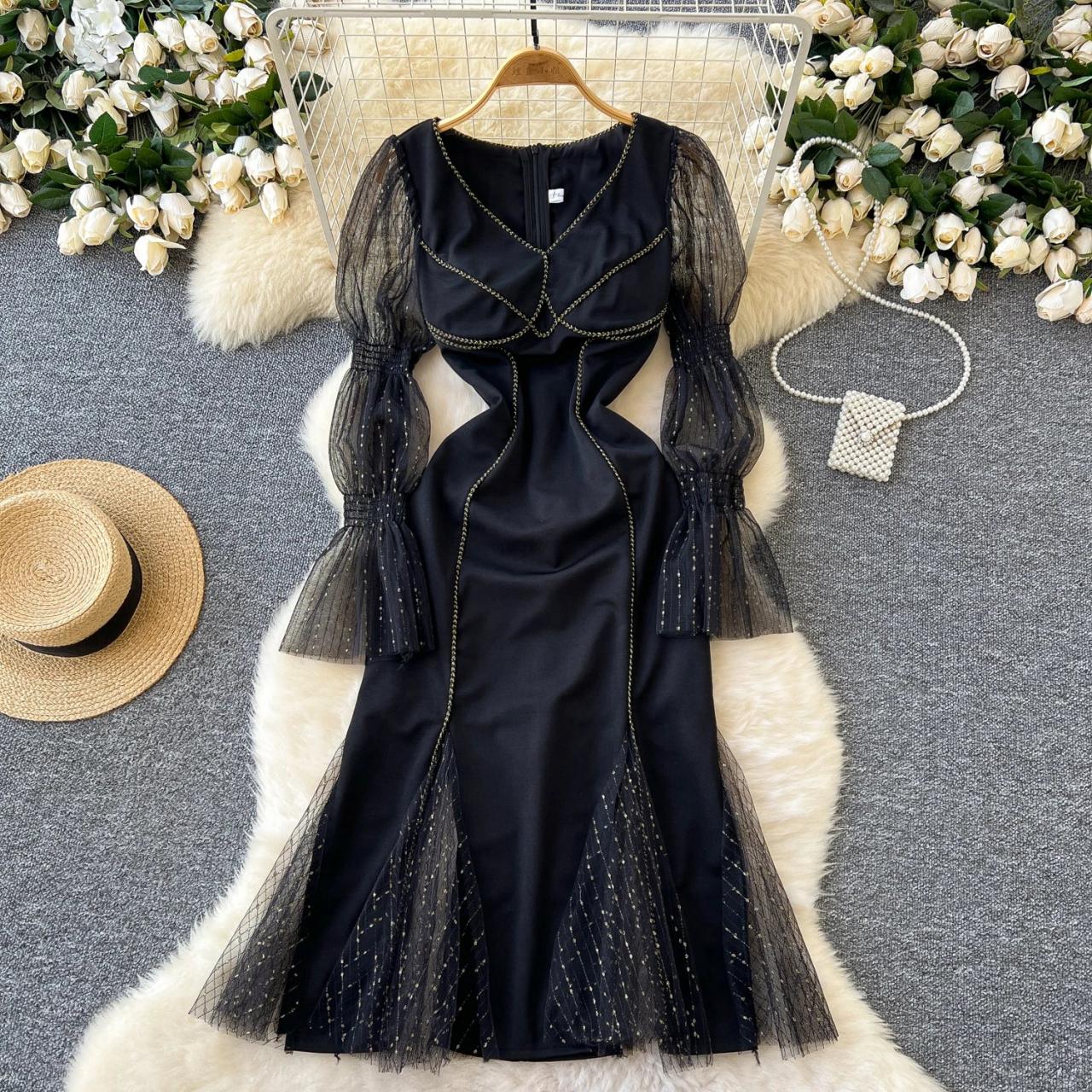 glitter midi dress with sleeves Plus Size Long Sleeve Twist Knot Glitter Midi Dress – Ever-Pretty Plus main image 1