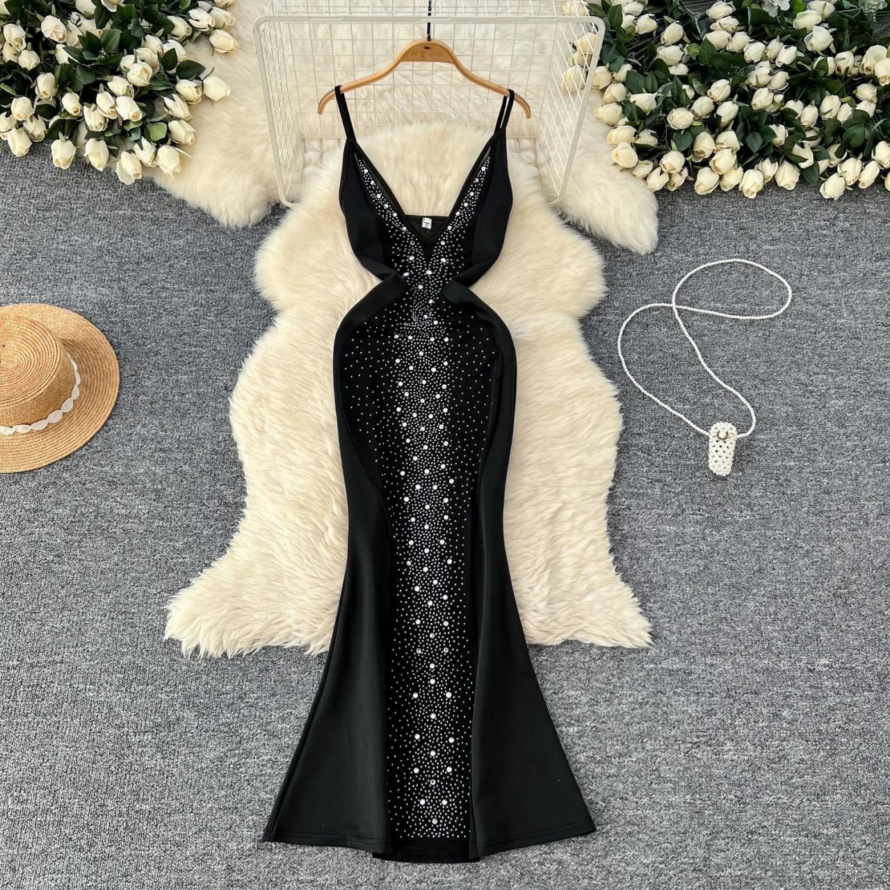 slim fit dress slacks Ziggy Black Halter Neck Maxi Dress - US 14 main image 0