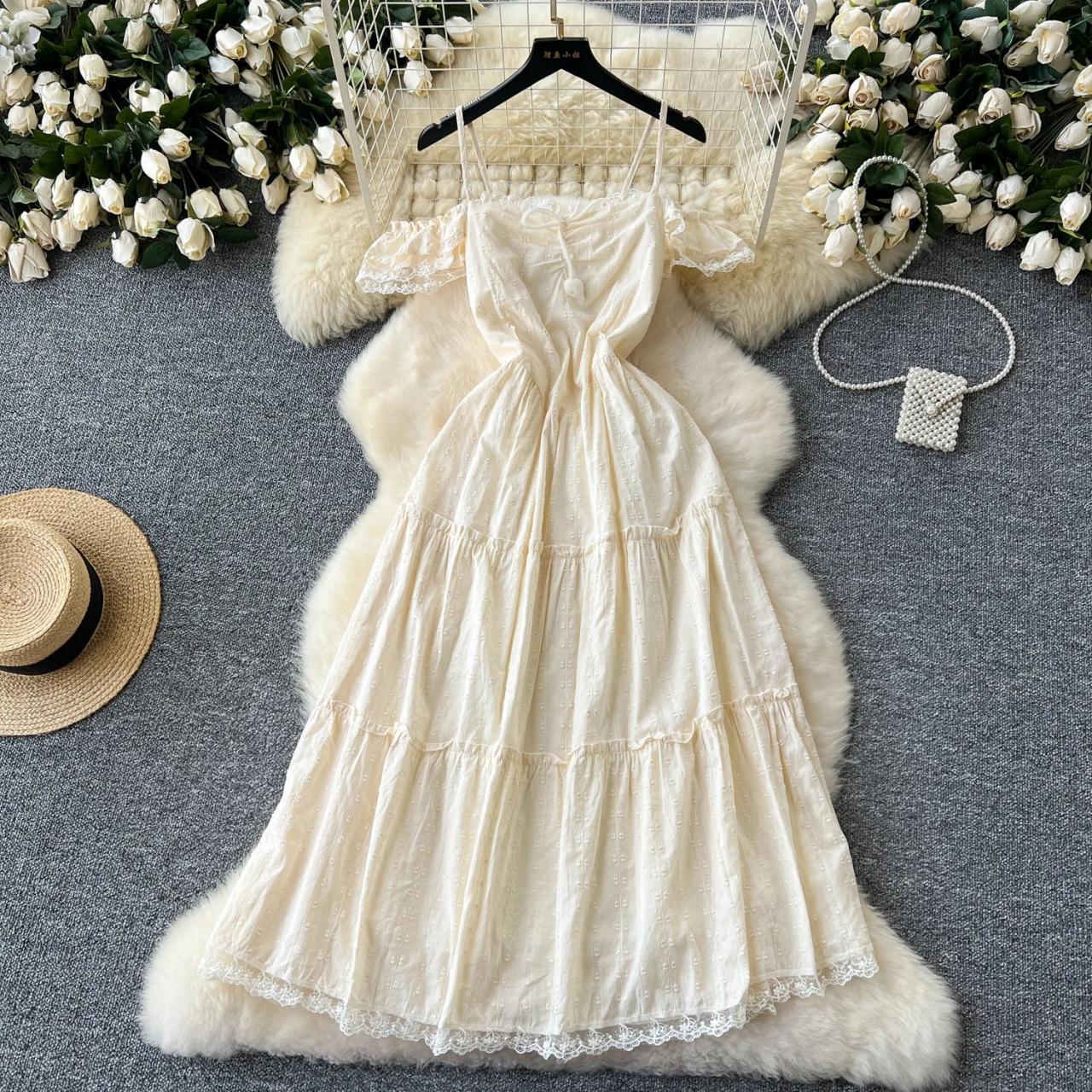 chinese dress ladies Holipick Beige Maxi Dress Floral lace Off Shoulder Beach Boho Wedding  Photoshoot Maternity Bridal Shower Dresses Bride at Amazon Women's Clothing  store