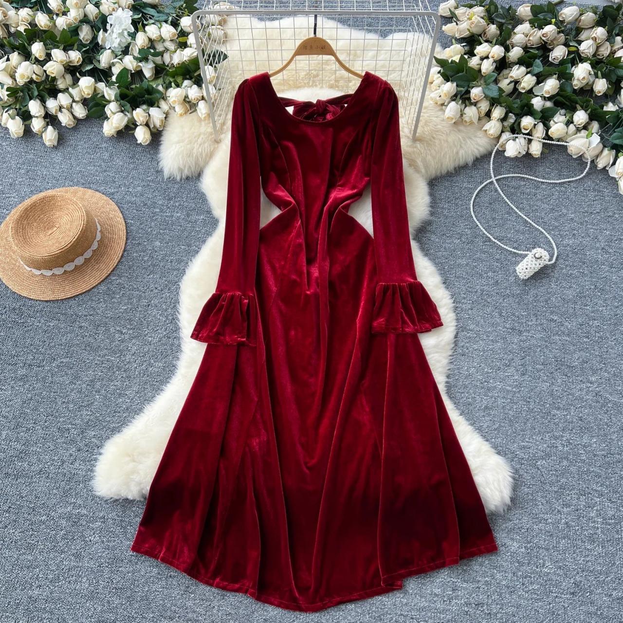 chinese dress ladies Lucy Red Long Sleeve Mini Dress - US 8 main image 0