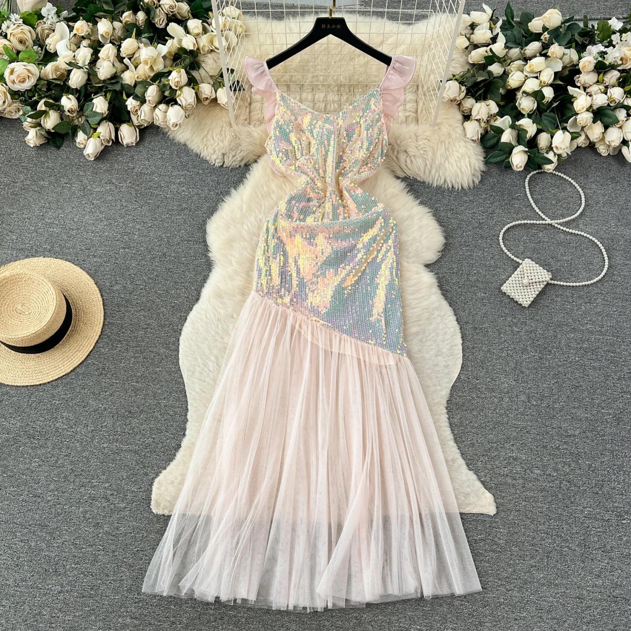 Sheer iridescent skirt on sale