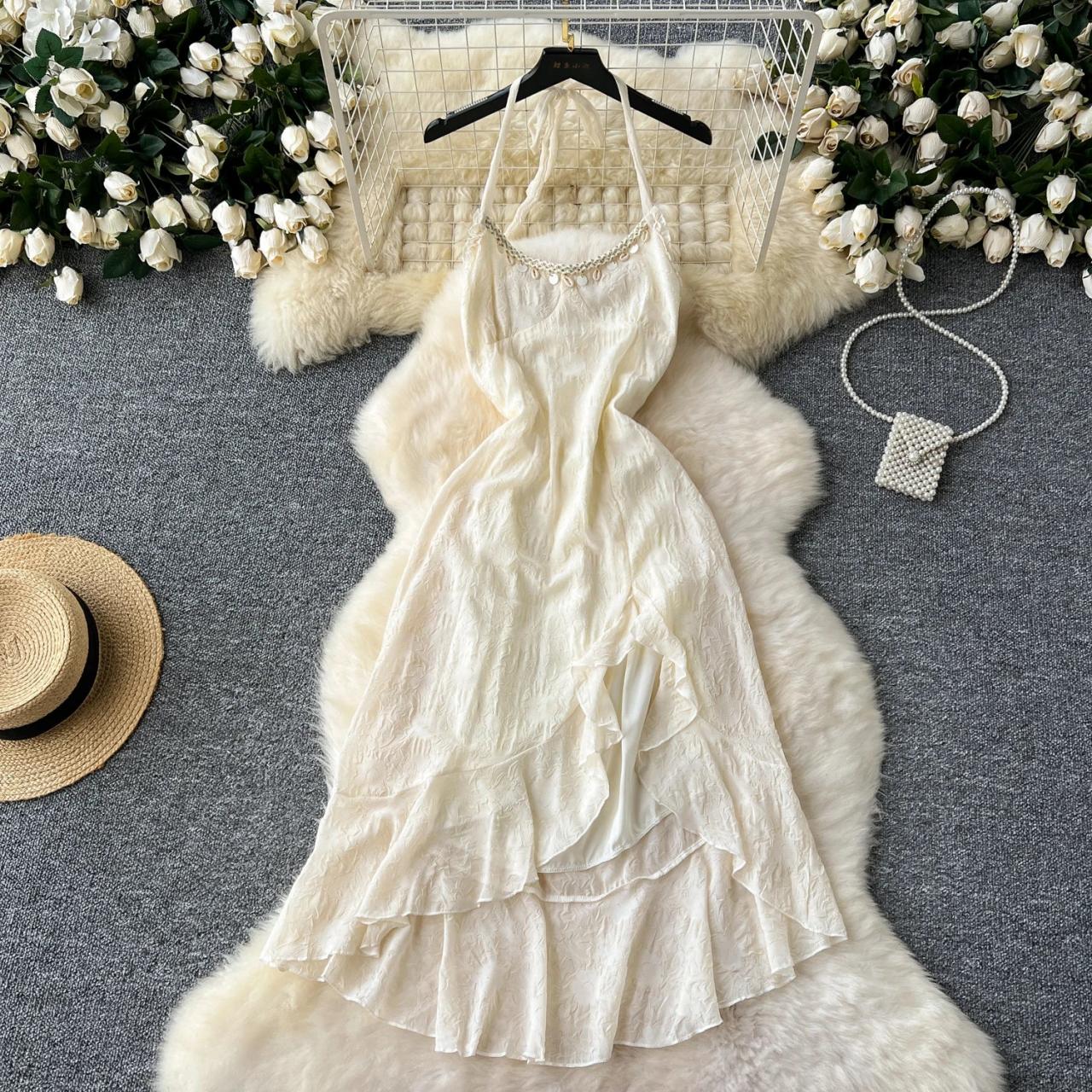 fenáreta olimpia halter basque-waist maxi dress Erika Peña LOLA BOHEMIAN HALTER MAXI DRESS DESERT / O/S main image 0