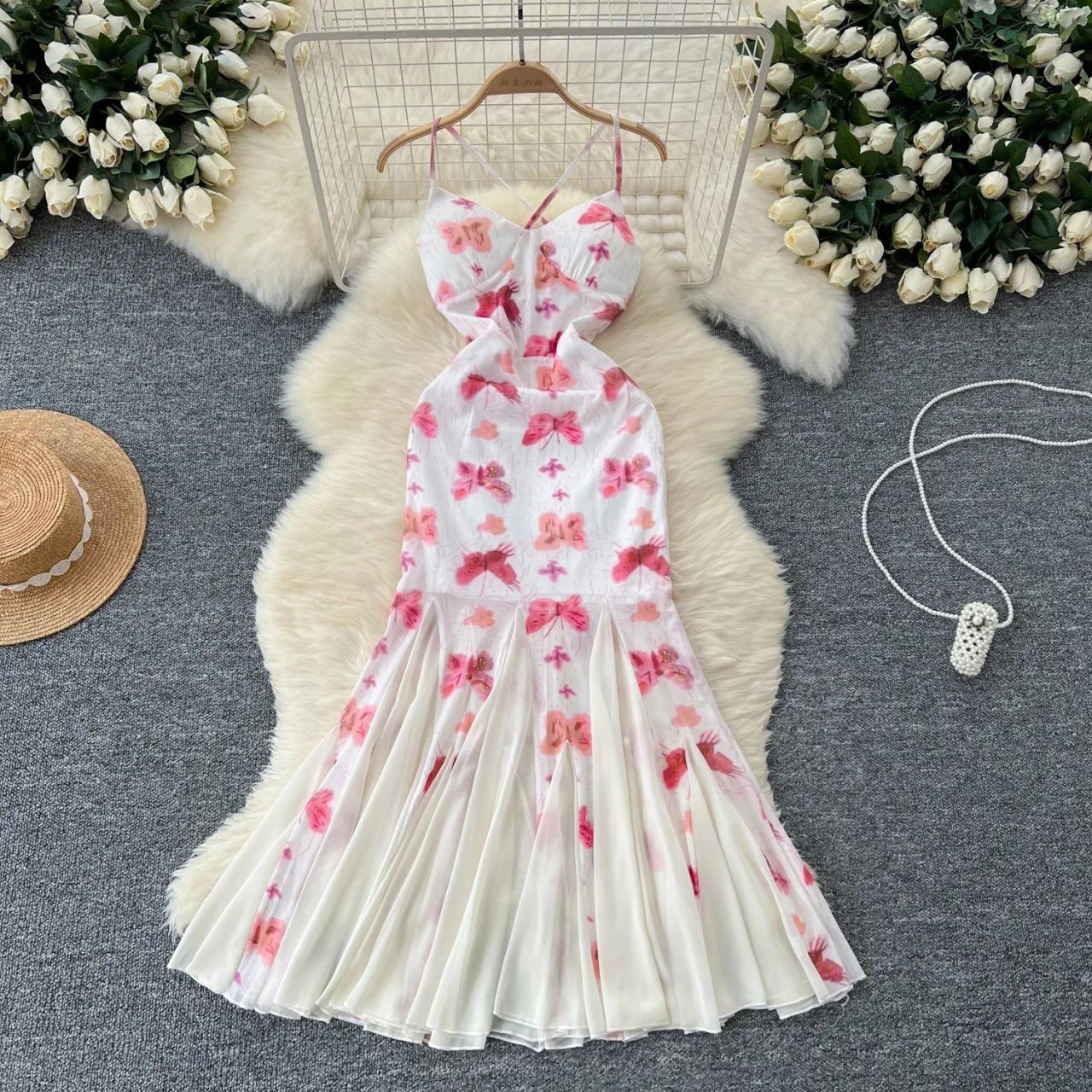 Elegant Strapless Floral Maxi Dress