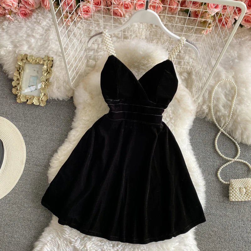 sachin and babi light blue dress Mini velvet dresses main image 0
