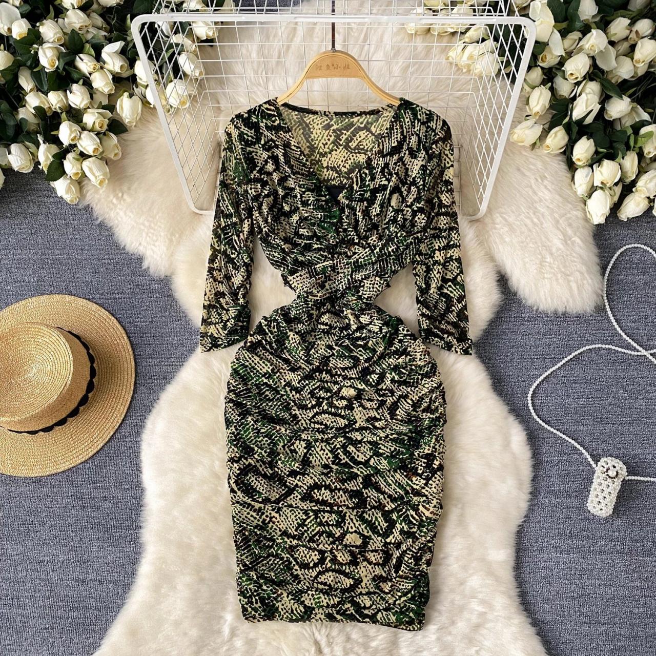 Snake print bodycon cheap