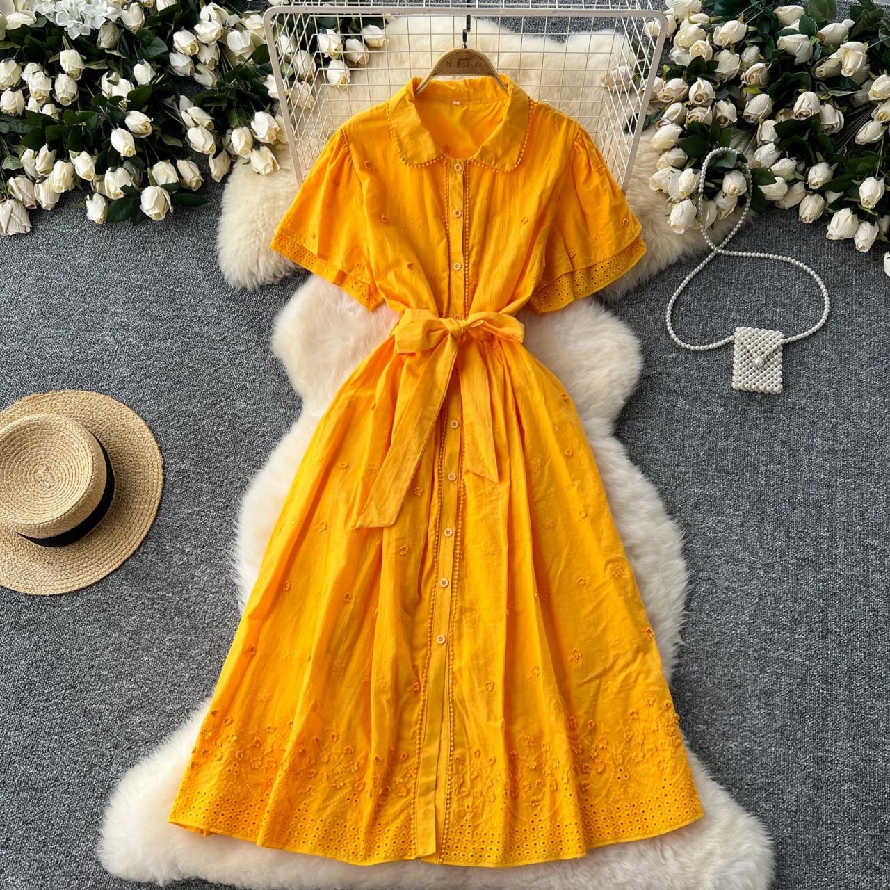slim fit dress slacks Resort 2008 Yellow Pleated Gown with Jeweled Belt main image 0