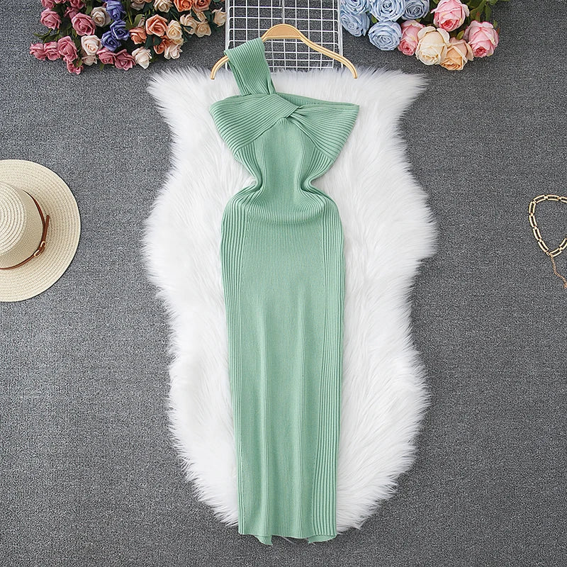 green knitted midi dress Cute Royal Blue Short Prom Dress,Organza Short Cocktail Party Gown ,Gi –  Siaoryne main image 1