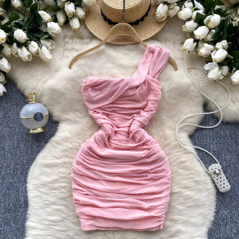 Floral Elegance Pink Ruched Bodycon Dress Floral Elegance Pink Ruched Bodycon Dress