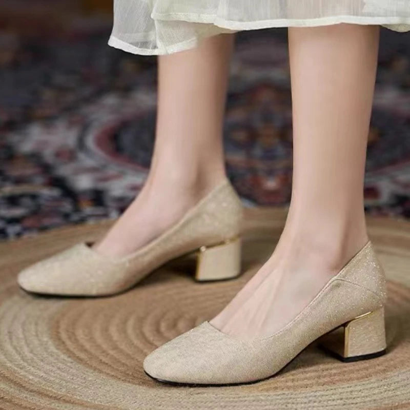 blue gold dress illusion original Steve Madden Women's Daffia Gold Detail Flats - Butter - Size 7.5 main image 1