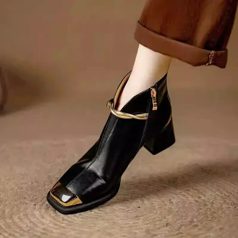womens gold dress boots Corral Women's Orix Glitter Inlay & Studs Square Toe Boots SZ 7.5