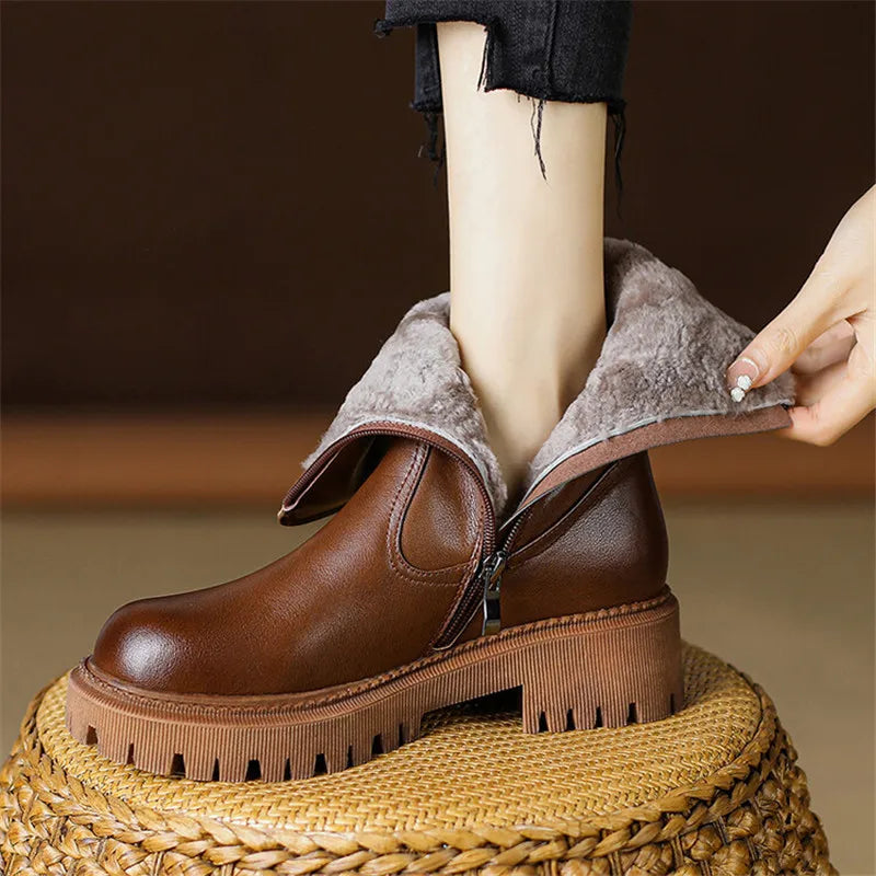 chinese dress ladies Pamper Her Toes Fur-Lined Buckle Boots By Liv and Mia – Mia Belle Girls main image 1