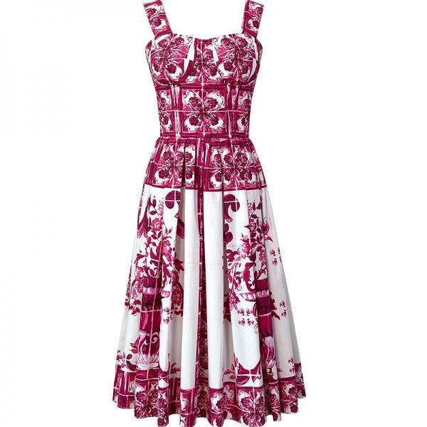 Blue Florals Puff Sleeve Maxi Dress main image 1
