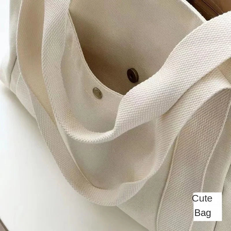Libra Medium Canvas Tote Bag - Beige