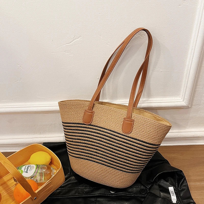 Beach Vacation Tote Shoulder Woven Bag