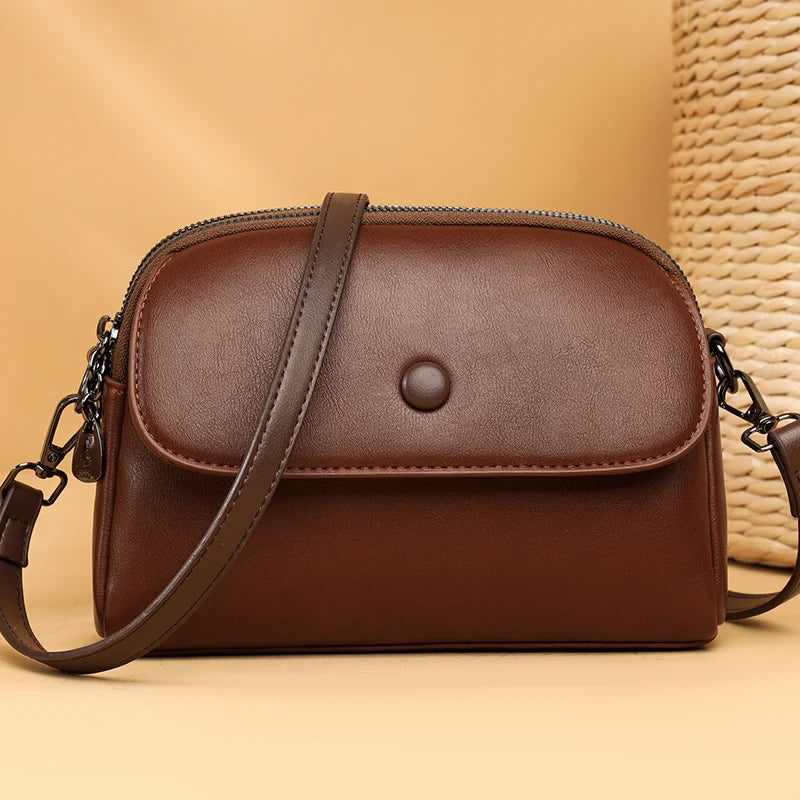 Elegant Small Cream Crossbody Bag With Fastener on Luulla