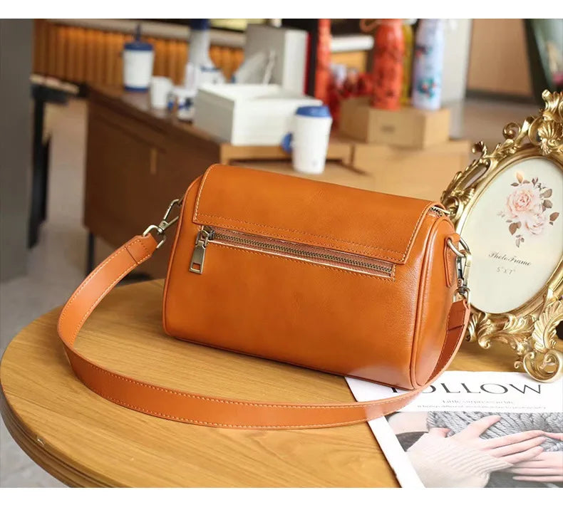 Sia Leather Crossbody Bag - Burgundy