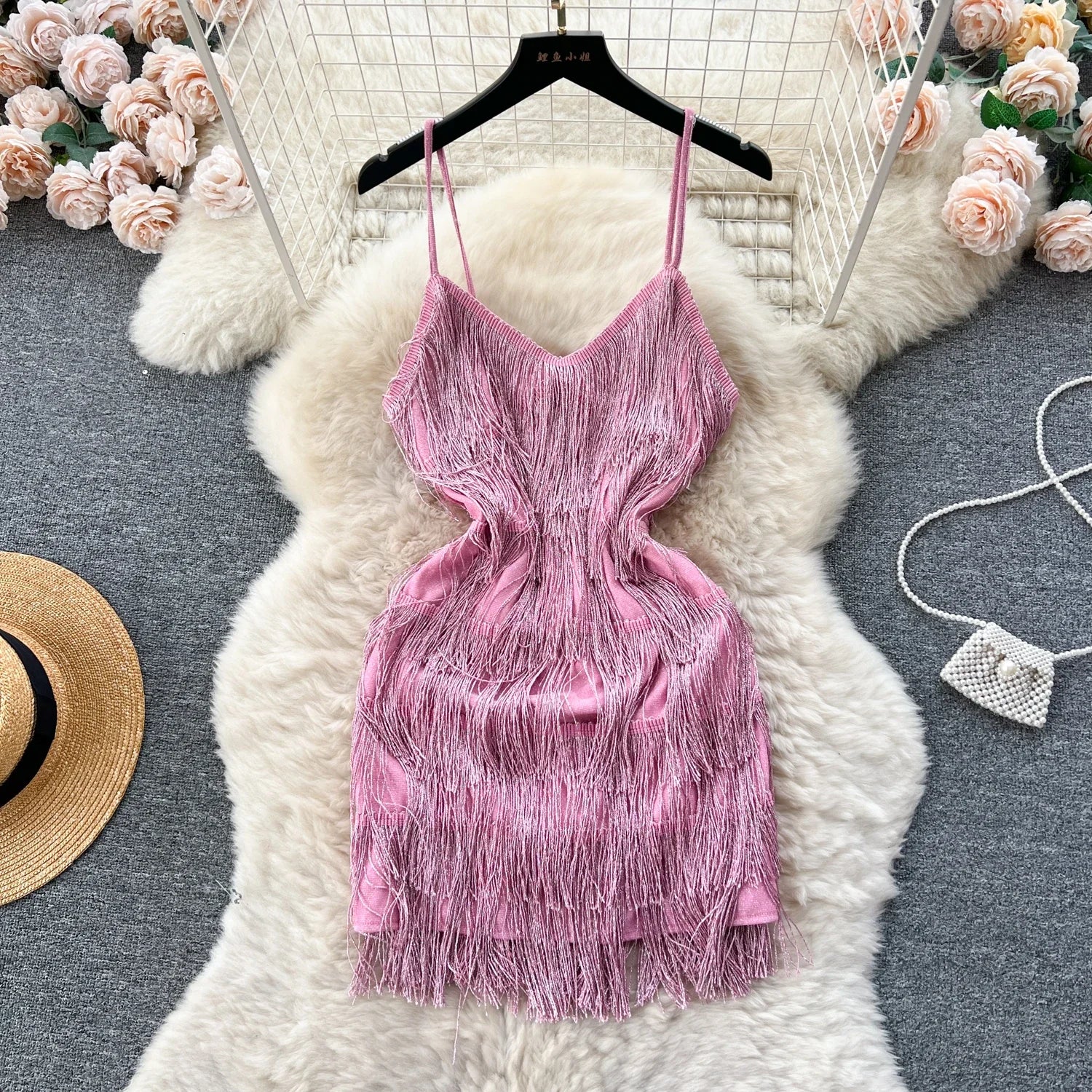 Fringe Bottom Mini Dress main image 1
